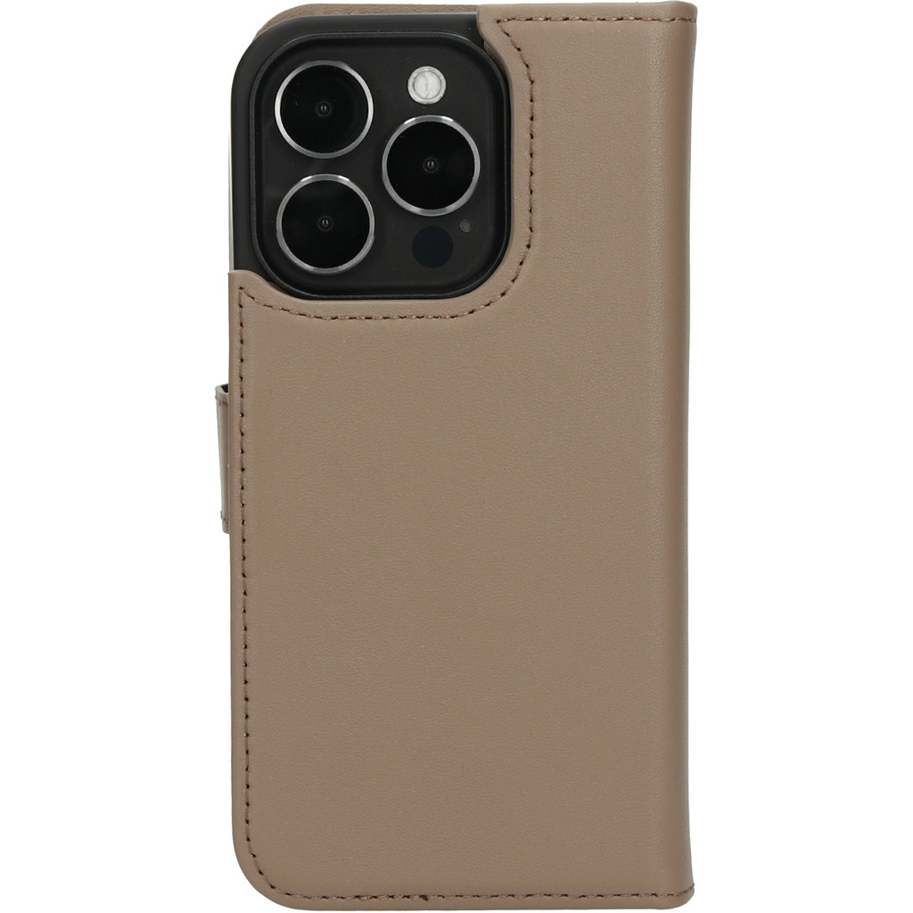 Mobiparts Leather 2 in 1 Wallet Case Apple iPhone 15 Pro Taupe - Afbeelding 5