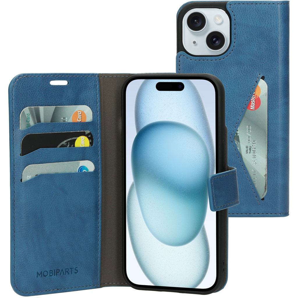 Mobiparts Classic Wallet Case Apple iPhone 15 Steel Blue - Afbeelding 7