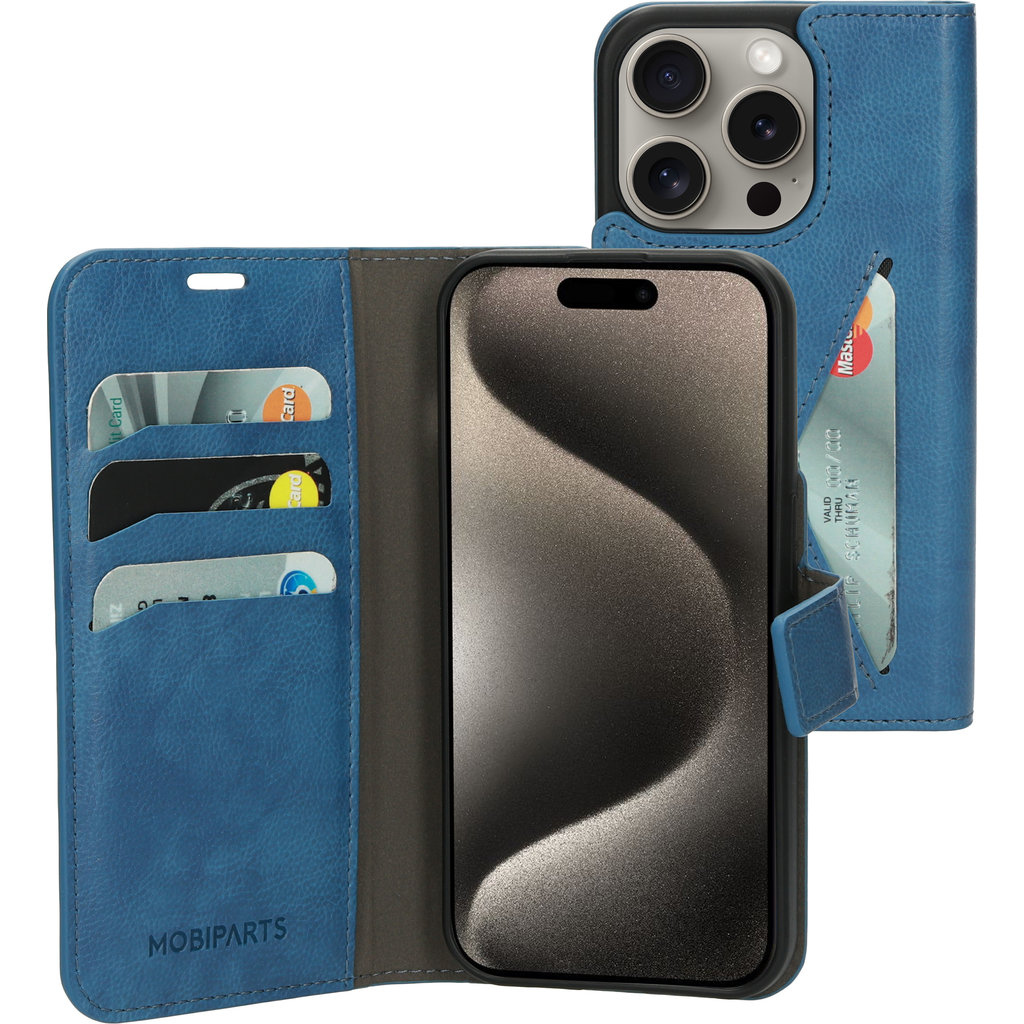 Mobiparts Classic Wallet Case Apple iPhone 15 Pro Steel Blue - Afbeelding 7
