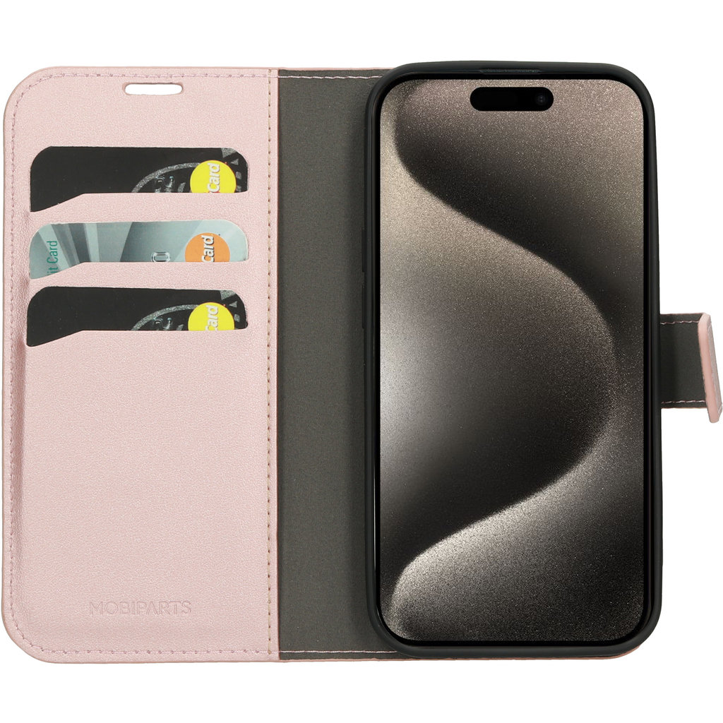 Mobiparts Classic Wallet Case Apple iPhone 15 Pro Pink