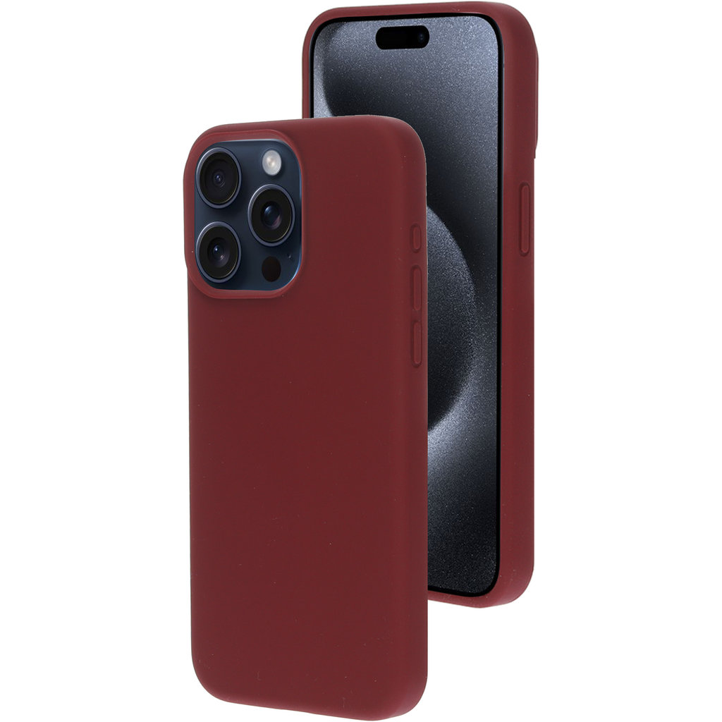 Mobiparts Silicone Cover Apple iPhone 15 Pro Max Plum Red - Afbeelding 7