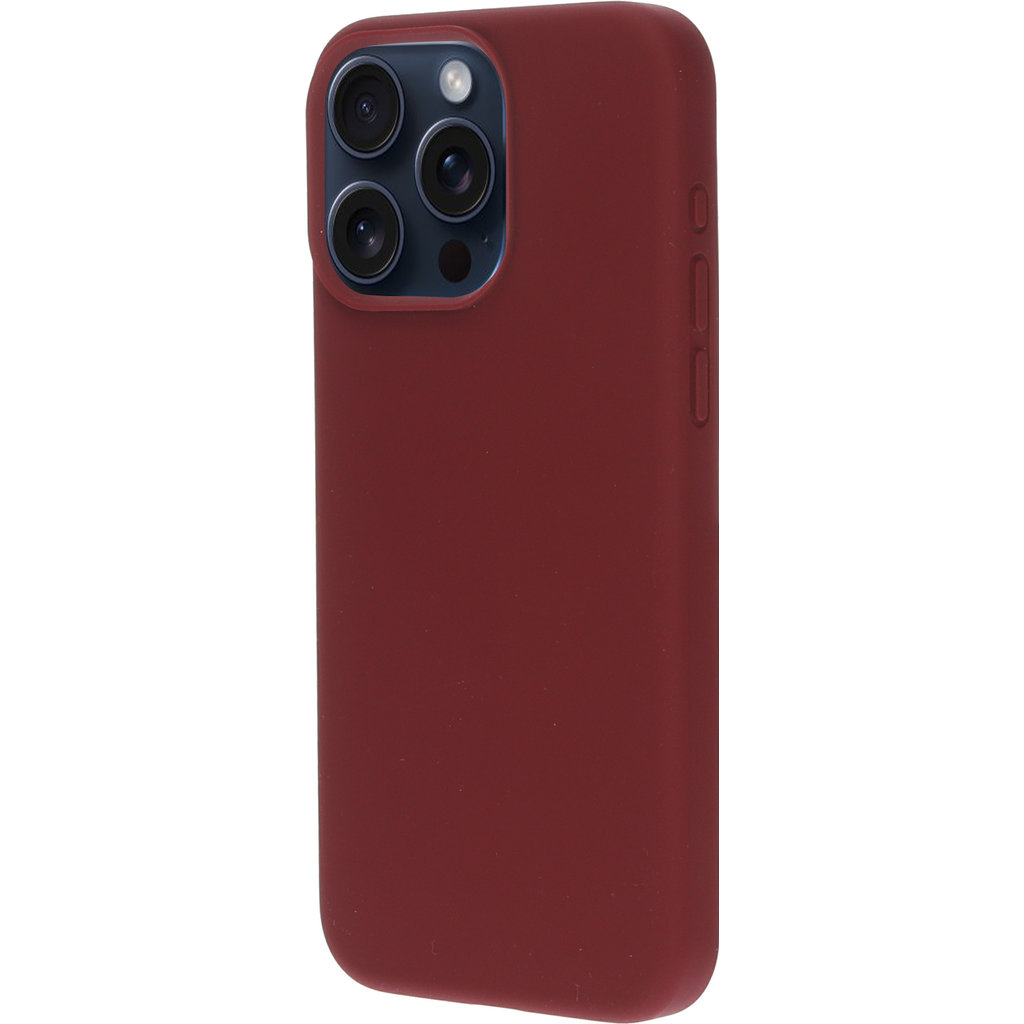 Mobiparts Silicone Cover Apple iPhone 15 Pro Max Plum Red - Afbeelding 2