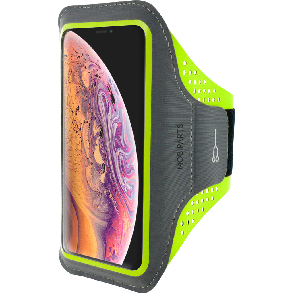 Mobiparts Comfort Fit Sport Armband Apple iPhone XS Max Neon Green - Afbeelding 7