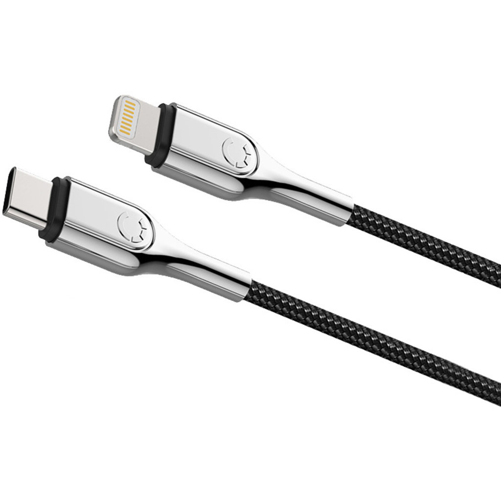 Cygnett Armoured Braided Lightning to USB-C Cable 10cm Black - Afbeelding 2