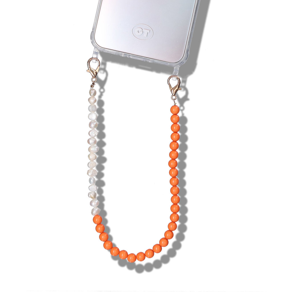 Casetastic Wrist band Beads and Pearls - Orange (30cm)