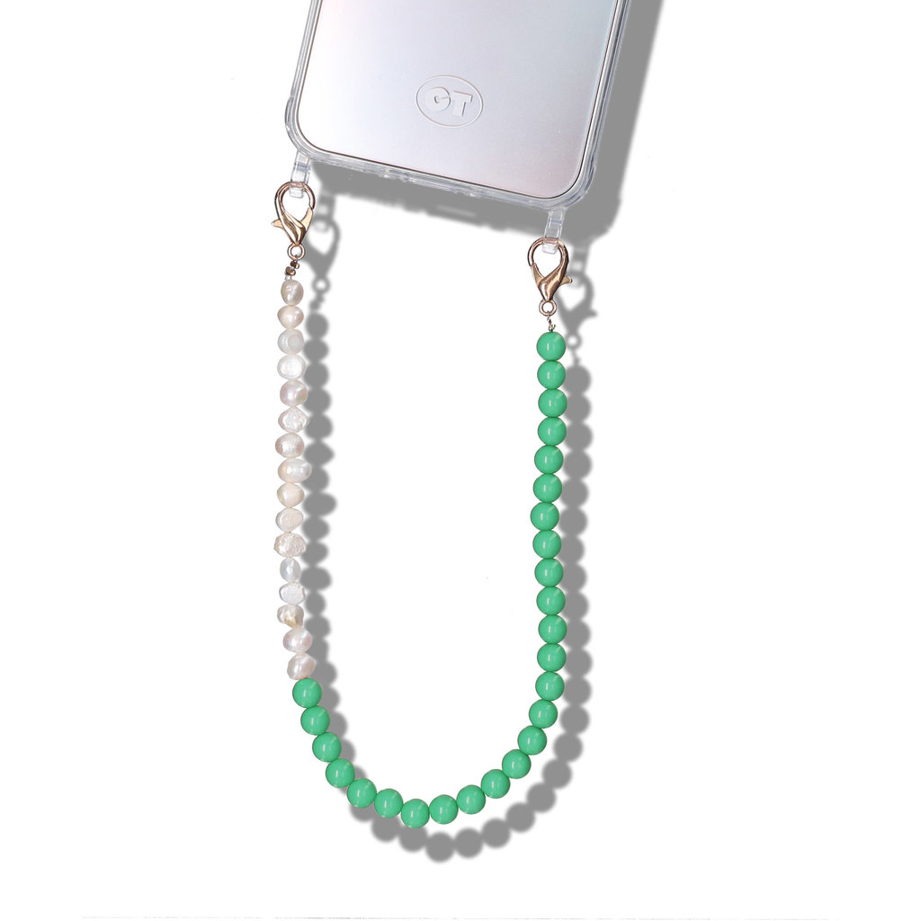 Casetastic Wrist band Beads and Pearls - Green (30cm)