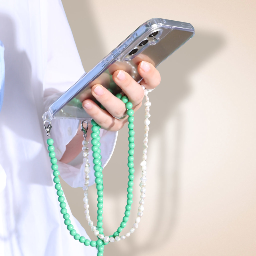 Casetastic Lanyard Beads and Pearls - Green (125cm) - Afbeelding 4