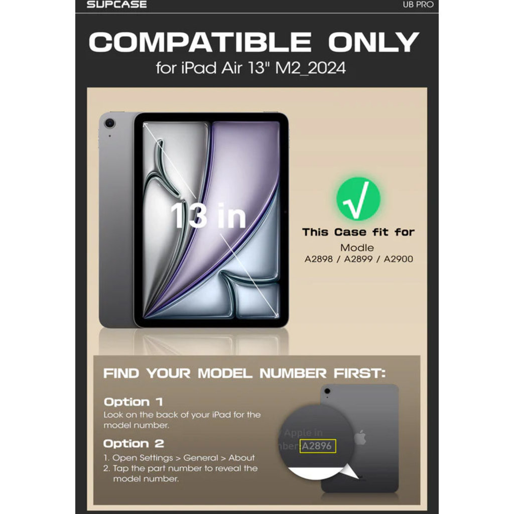 Supcase Unicorn Beetle Pro Apple iPad Pro 11 (2024) Black - Afbeelding 7