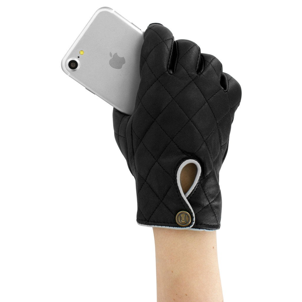 Uunique Lederen Touchscreen Handschoenen - Dames (maat M/L) - Afbeelding 2