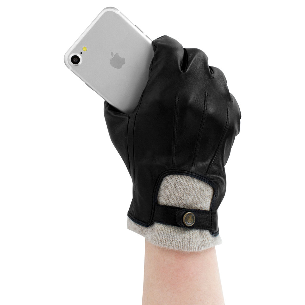 Uunique Lederen Touchscreen Handschoenen - Heren (maat L/XL) - Afbeelding 2