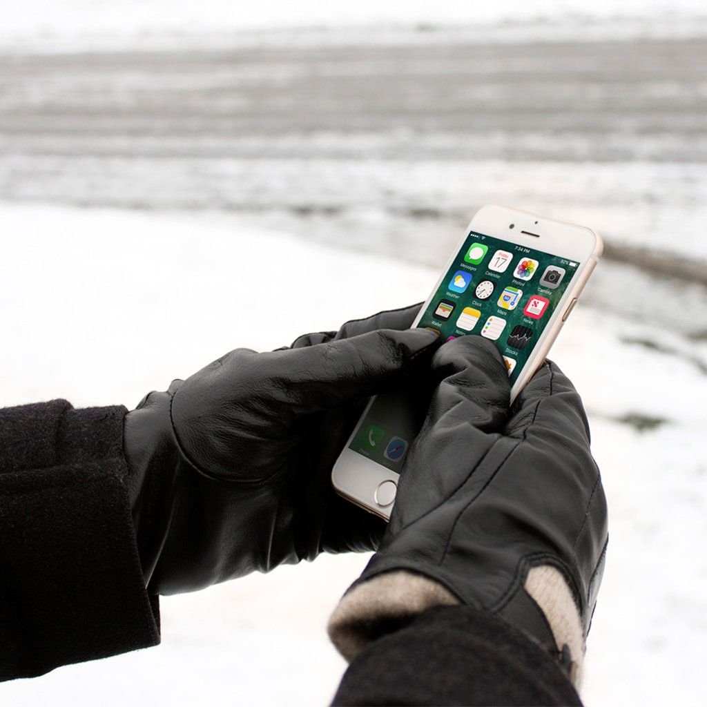 Uunique Lederen Touchscreen Handschoenen - Heren (maat L/XL) - Afbeelding 9