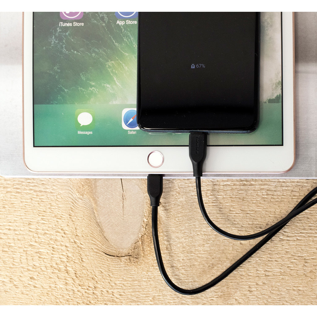 Mobiparts USB-C to USB Cable 2A 1m Black - Afbeelding 2