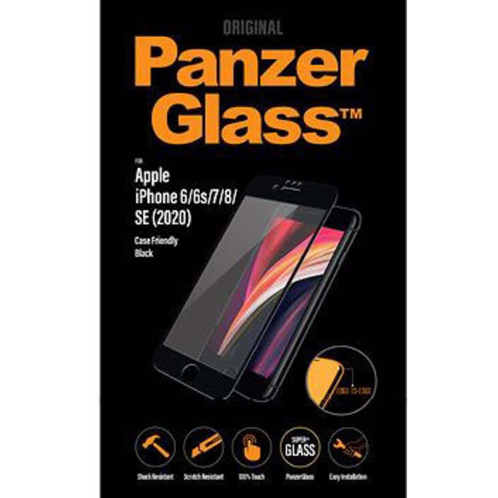 PanzerGlass Apple iPhone 6/6S/7/8/SE (2020/2022) Black CF Super+ Glass - Afbeelding 7