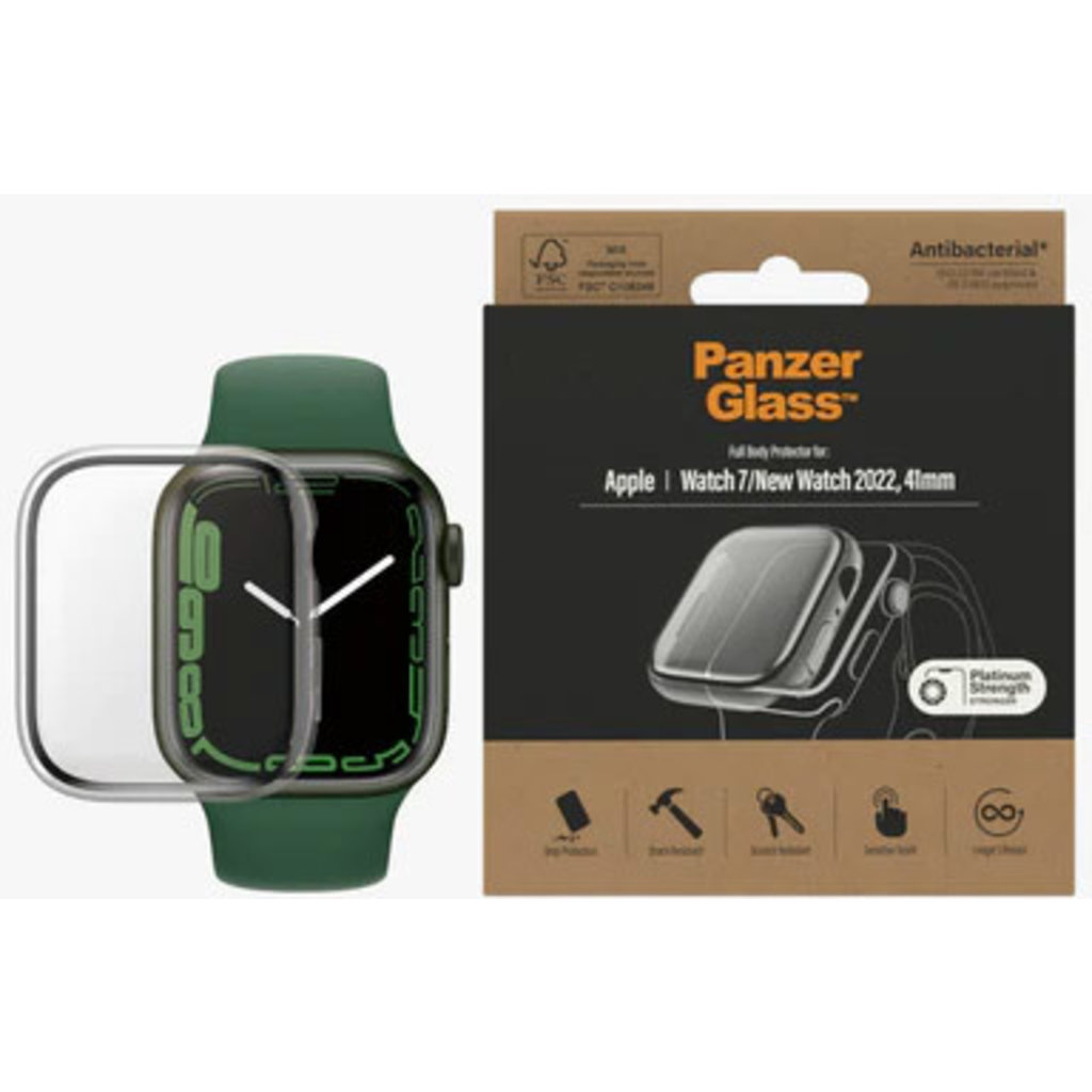 PanzerGlass Full Body Apple Watch 7 41 mm - Clear - Anti-Bacterial - Afbeelding 8