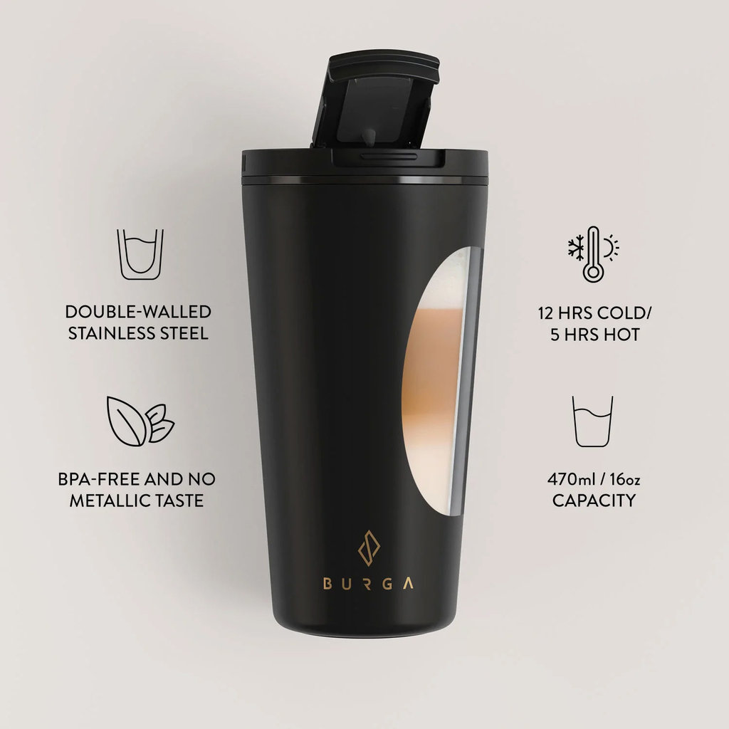 Burga Coffee Mug - Black - Afbeelding 12