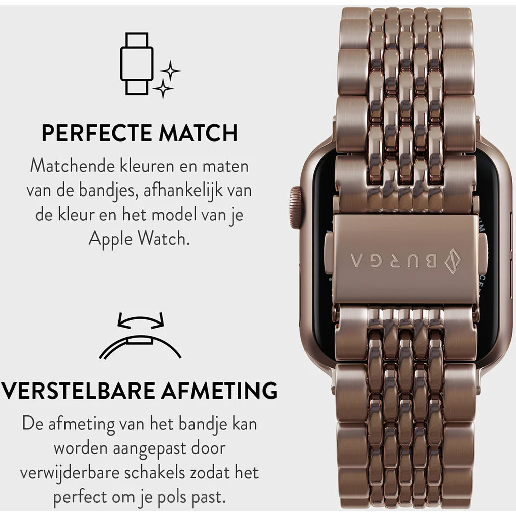 Burga Apple Watch Band Chic Royal Rose Gold 38mm / 40mm / 41mm - Afbeelding 6