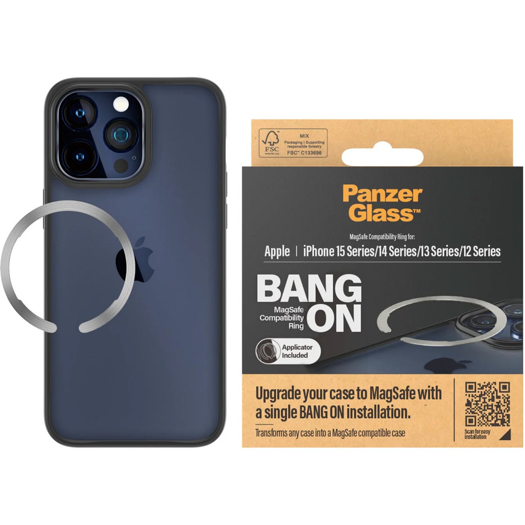 PanzerGlass Bang On MagSafe Compatibility Ring Apple iPhone 15/14/13/12 - Afbeelding 5