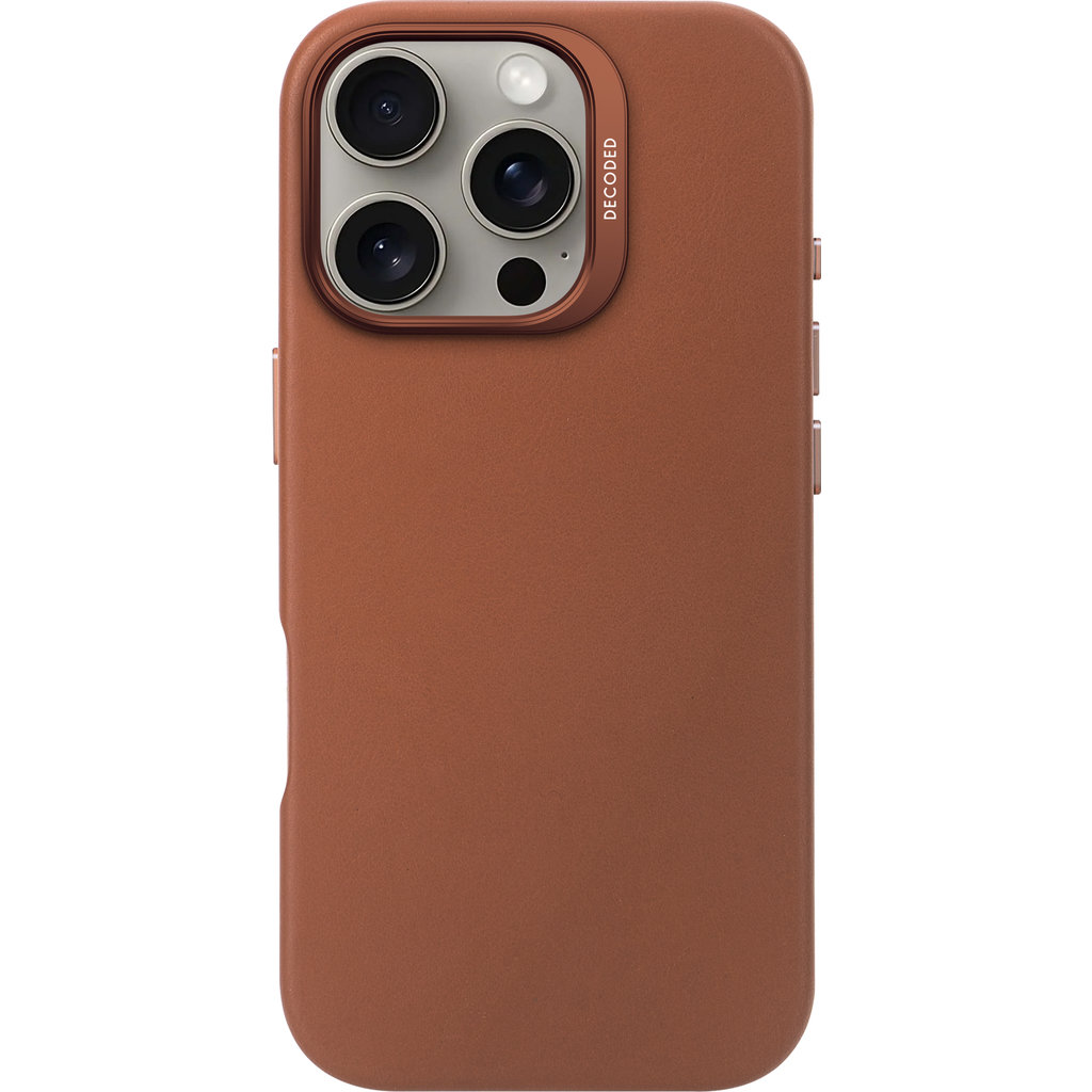Decoded Leather Backcover Apple iPhone 16 Pro Tan - Afbeelding 4