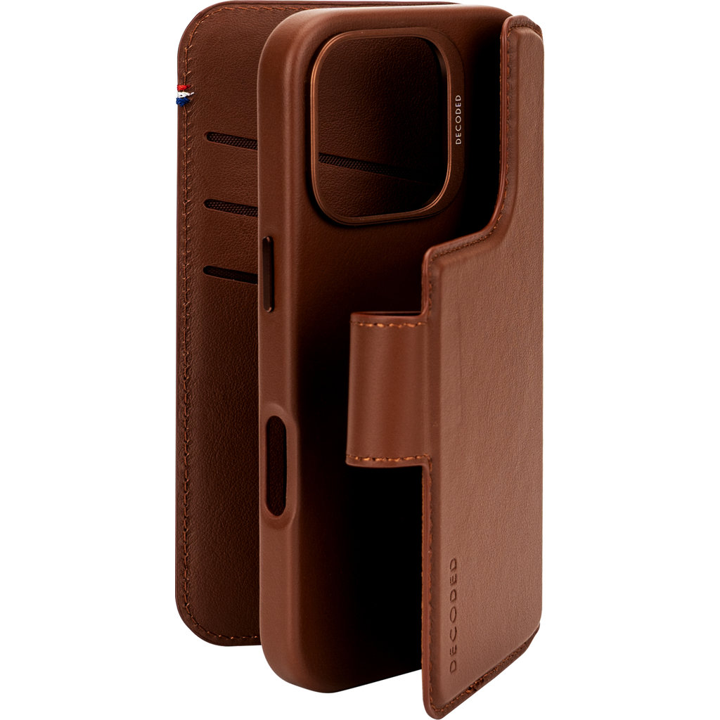 Decoded Leather Detachable Wallet Apple iPhone 16 Pro Tan - Afbeelding 2