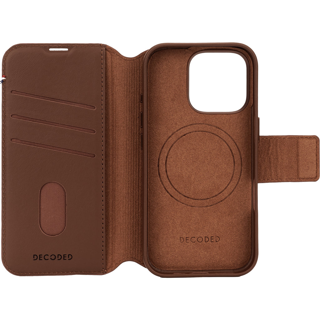 Decoded Leather Detachable Wallet Apple iPhone 16 Pro Tan - Afbeelding 4