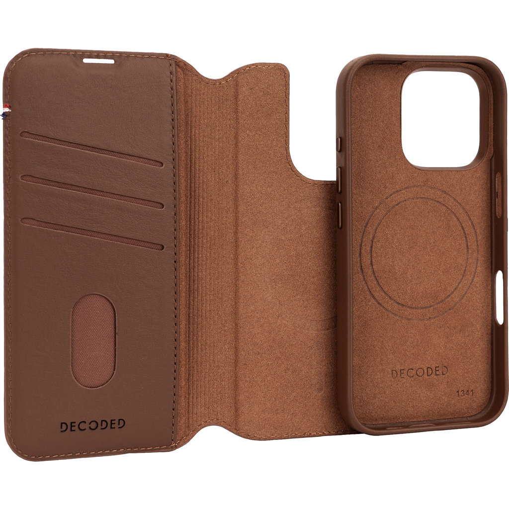 Decoded Leather Detachable Wallet Apple iPhone 16 Pro Max Tan - Afbeelding 6