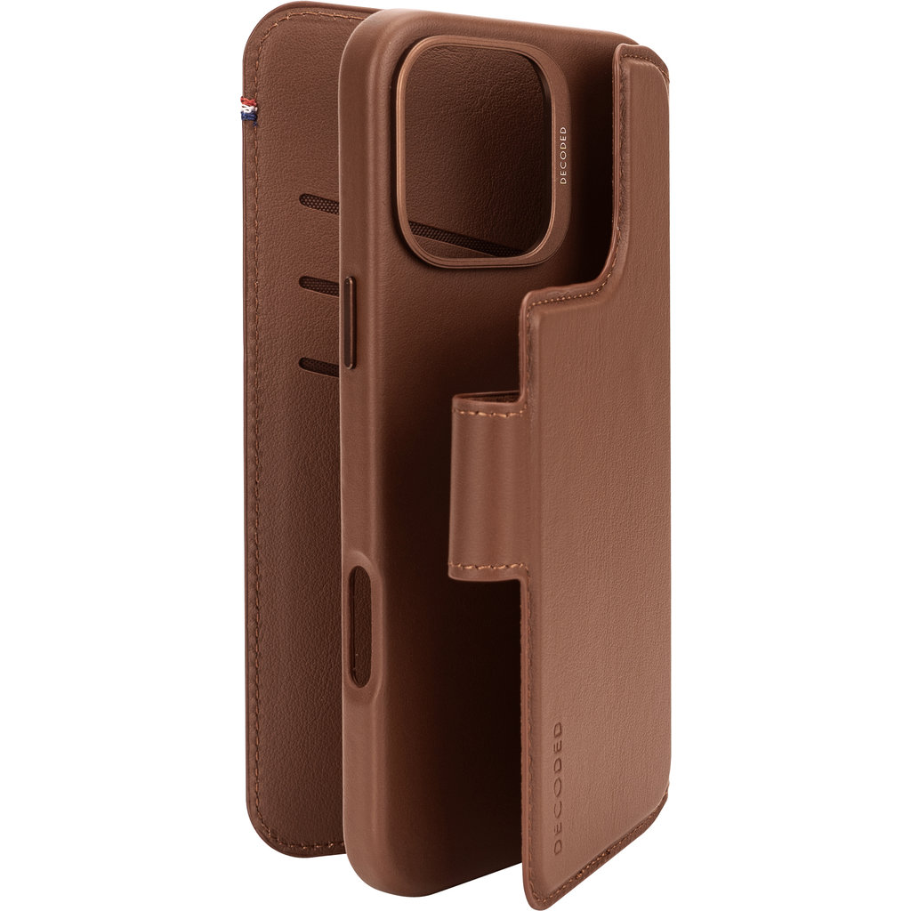 Decoded Leather Detachable Wallet Apple iPhone 16 Pro Max Tan - Afbeelding 7