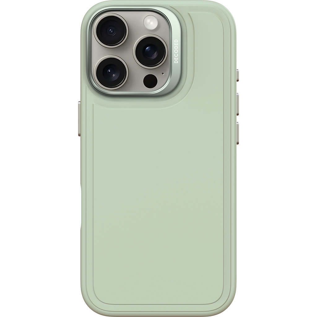 Decoded Silicone Stacks Backcover Apple iPhone 16 Pro Mist Green - Afbeelding 3