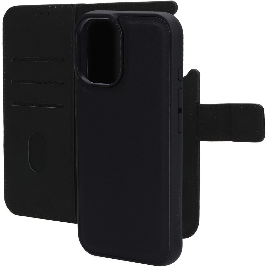 Mobiparts Leather 2 in 1 Wallet Case Apple iPhone 16 Black - Afbeelding 4