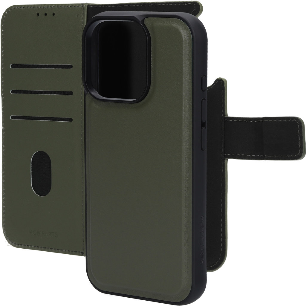 Mobiparts Leather 2 in 1 Wallet Case Apple iPhone 16 Pro Green - Afbeelding 4