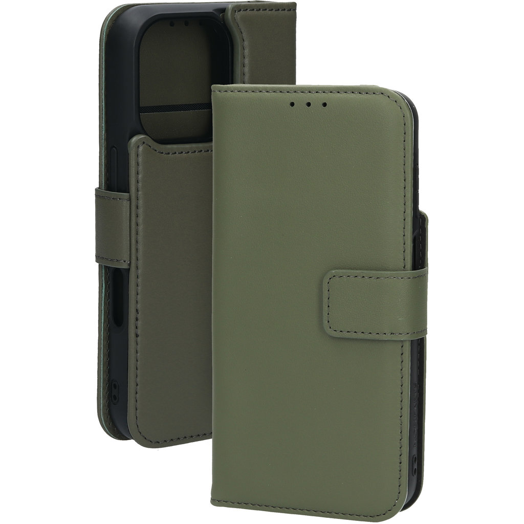 Mobiparts Leather 2 in 1 Wallet Case Apple iPhone 16 Pro Green