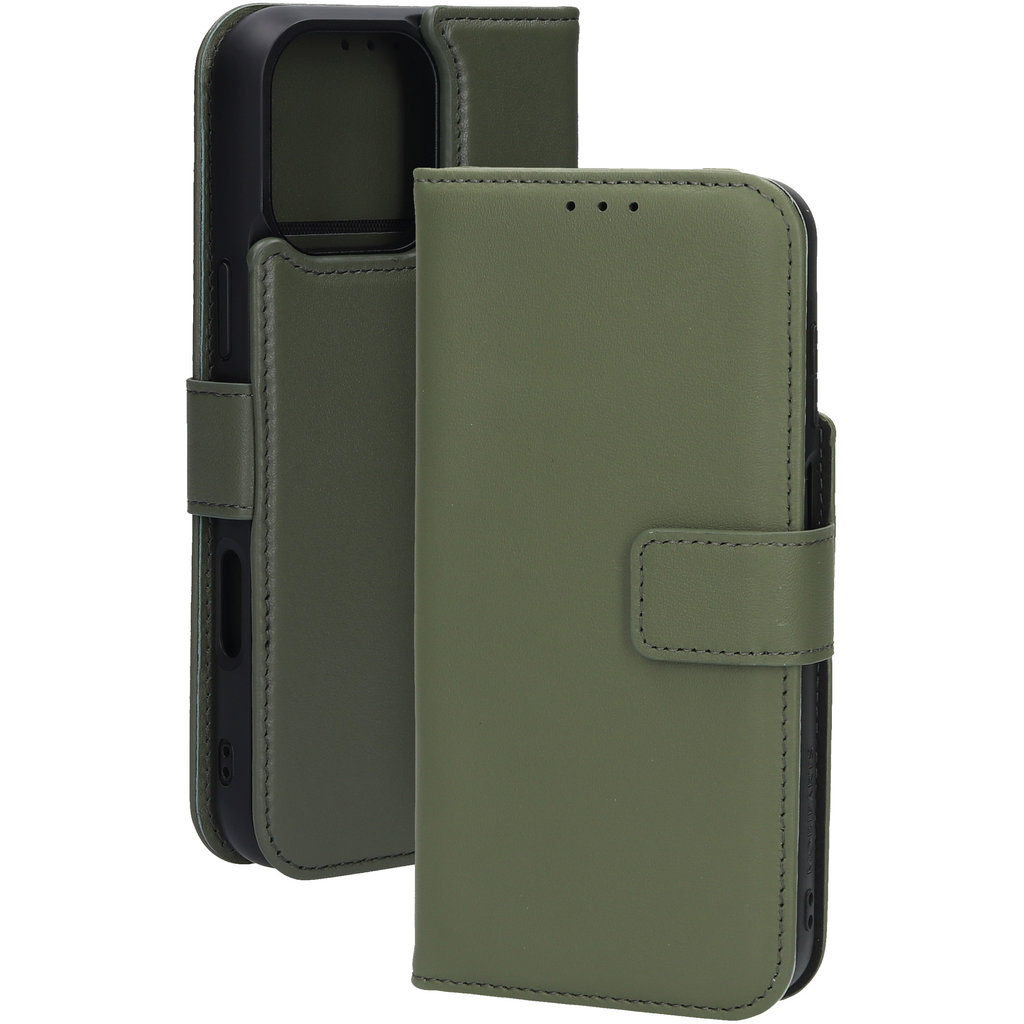 Mobiparts Leather 2 in 1 Wallet Case Apple iPhone 16 Pro Max Green
