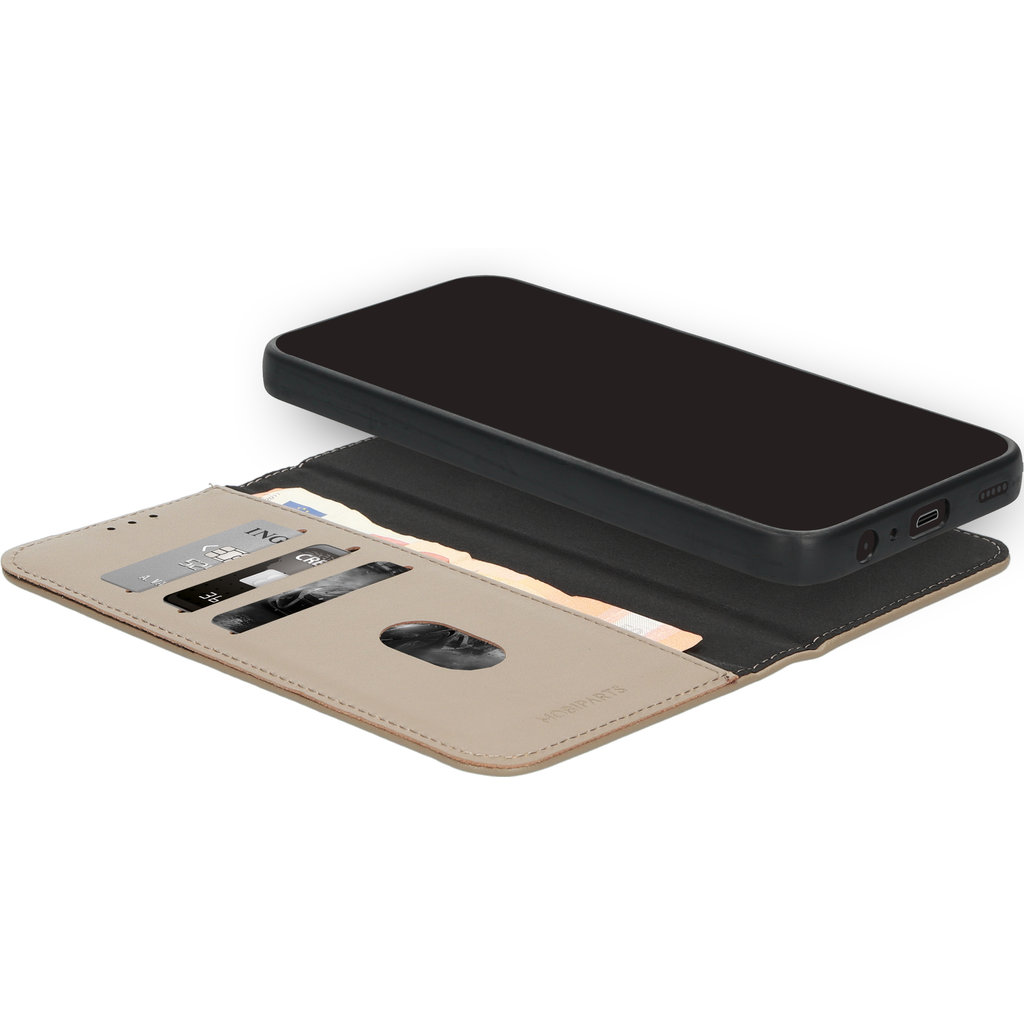 Mobiparts Leather 2 in 1 Wallet Case Apple iPhone 16 Taupe - Afbeelding 2