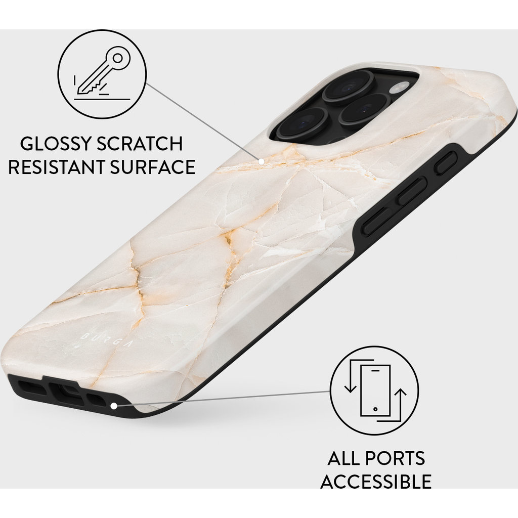 Burga Tough Case Apple iPhone 16 Pro - Vanilla Sand - Afbeelding 2