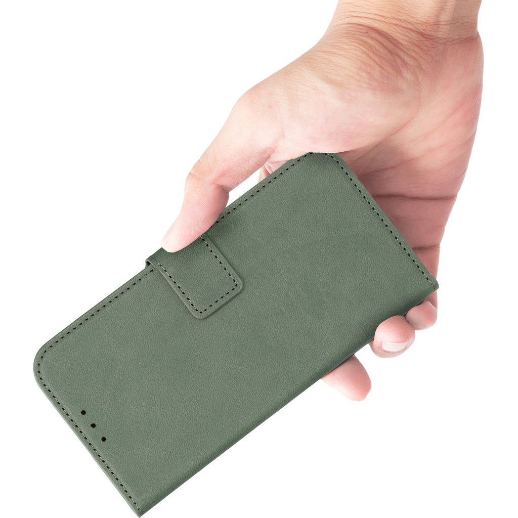 Mobiparts Classic Wallet Case Apple iPhone 16 Pro Stone Green (MagSafe Compatible) - Afbeelding 2