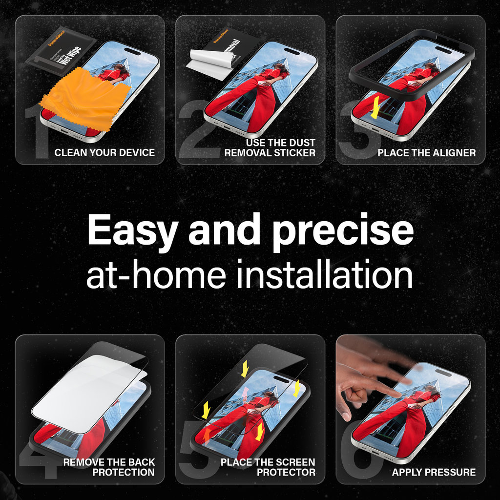 Panzerglass Ceramic Apple iPhone 2024 6.1" - Ultra-Wide Fit - Afbeelding 6