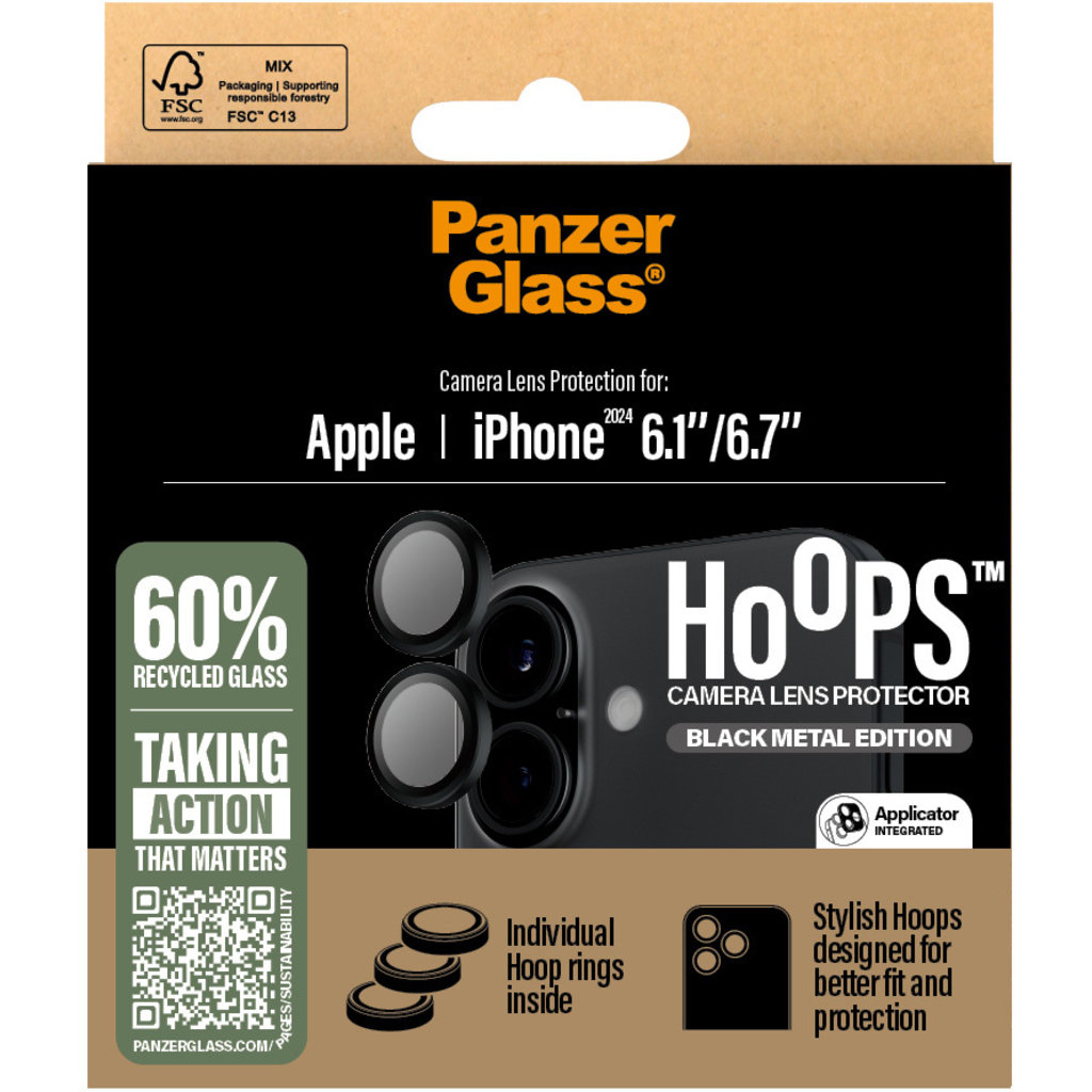 Panzerglass Hoops Rings Apple iPhone 2024 6.1"/6.7" - Black - Afbeelding 4