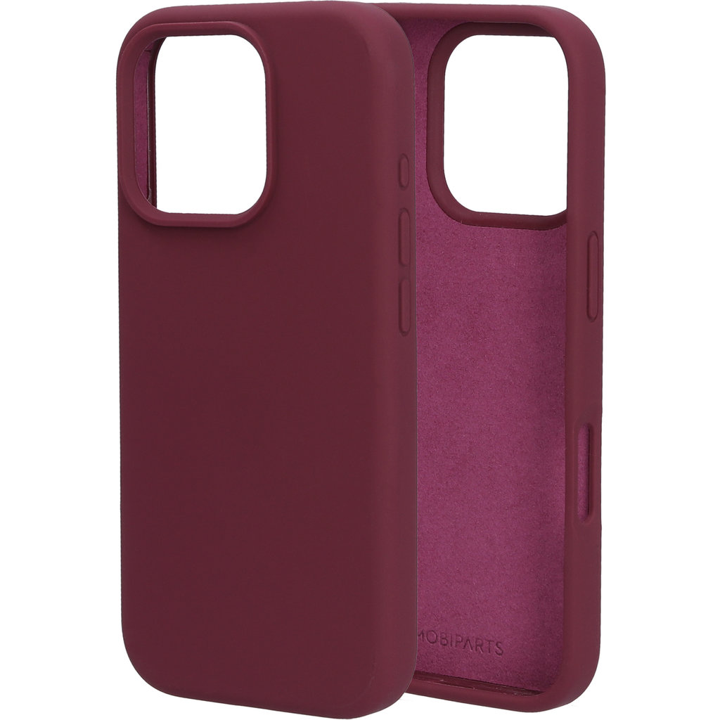 Mobiparts Silicone Cover Apple iPhone 16 Pro Plum Red - Afbeelding 4