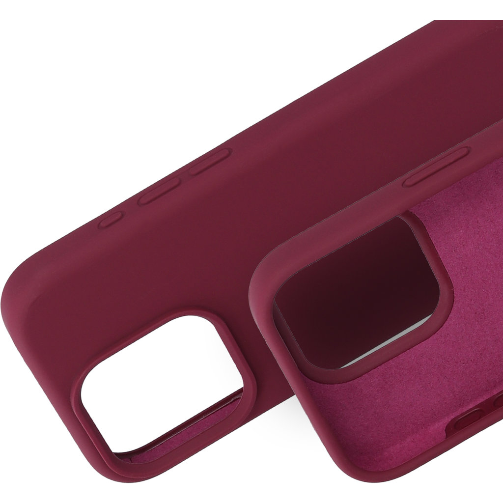 Mobiparts Silicone Cover Apple iPhone 16 Pro Plum Red
