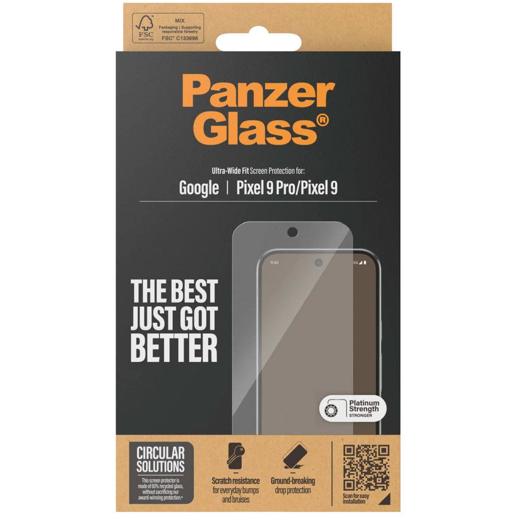 PanzerGlass Google Pixel 9/9 Pro UWF Black - Afbeelding 4