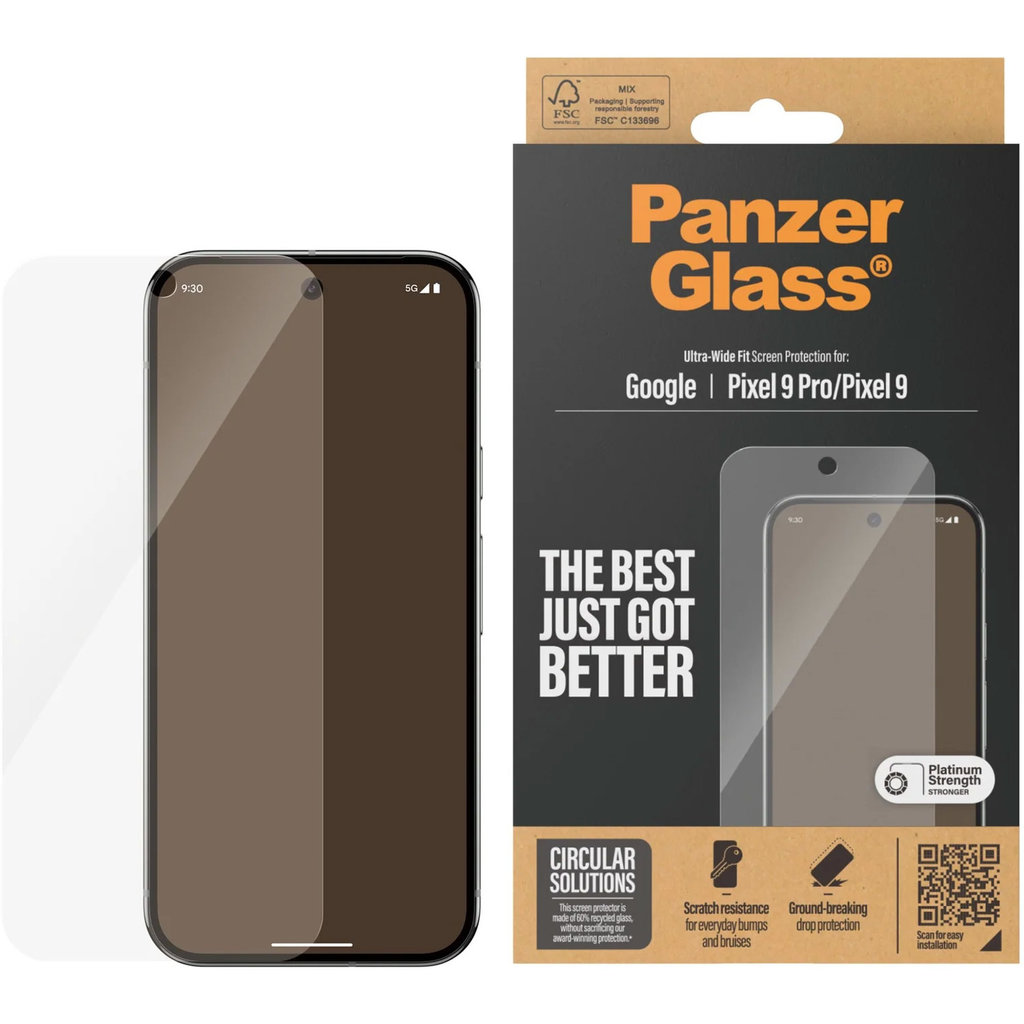 PanzerGlass Google Pixel 9/9 Pro UWF Black - Afbeelding 3