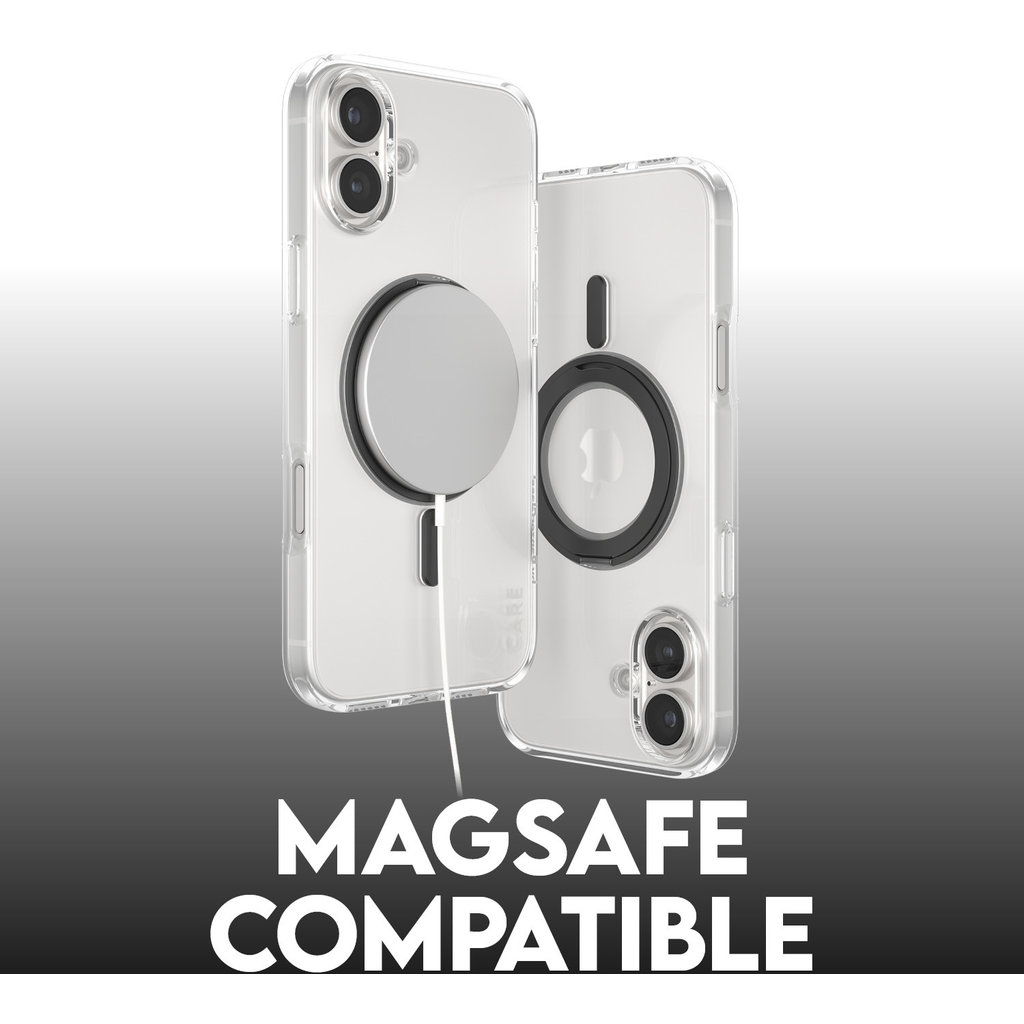 CARE by PanzerGlass Feature Case Transparent w. Black Kickstand & MagSafe iPhone '24 6.7" - Afbeelding 10