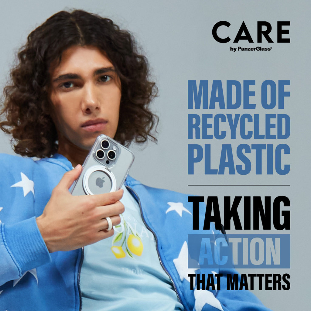 CARE by PanzerGlass Feature Case Transparent w. Silver Kickstand & MagSafe iPhone '24 6.9" Pro