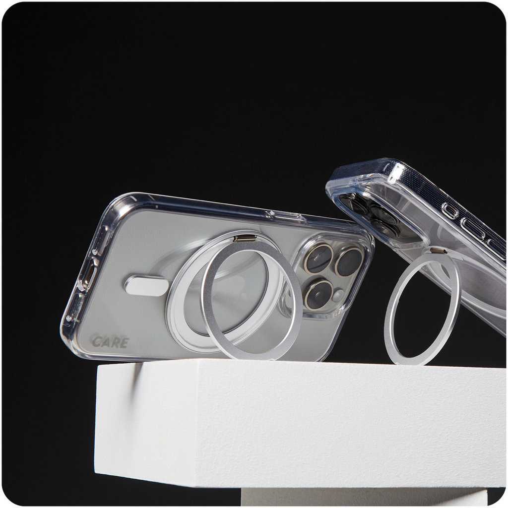 CARE by PanzerGlass Feature Case Transparent w. Silver Kickstand & MagSafe iPhone '24 6.9" Pro - Afbeelding 7