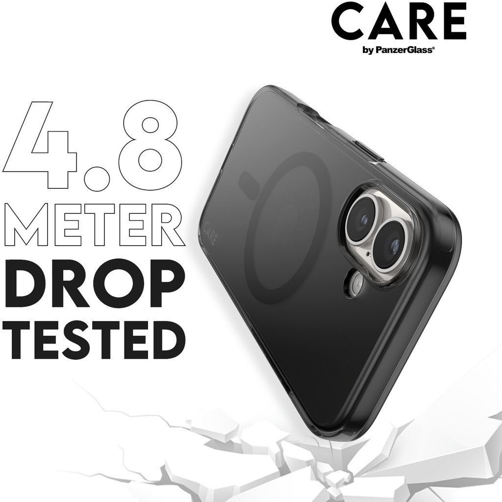 CARE by PanzerGlass Flagship Case Smokey Urban Combat w. Black MagSafe iPhone '24 6.1" - Afbeelding 4
