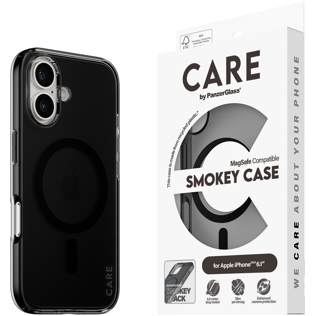 CARE by PanzerGlass Flagship Case Smokey Urban Combat w. Black MagSafe iPhone '24 6.1" - Afbeelding 8