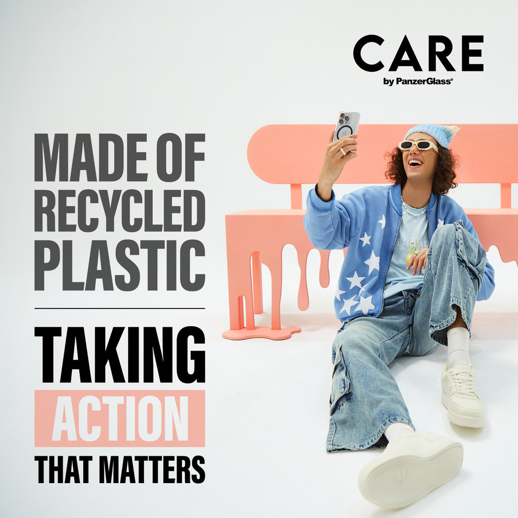 CARE by PanzerGlass Flagship Case Transparent Urban Combat w. Black Frame & MagSafe iPhone '24 6.1"