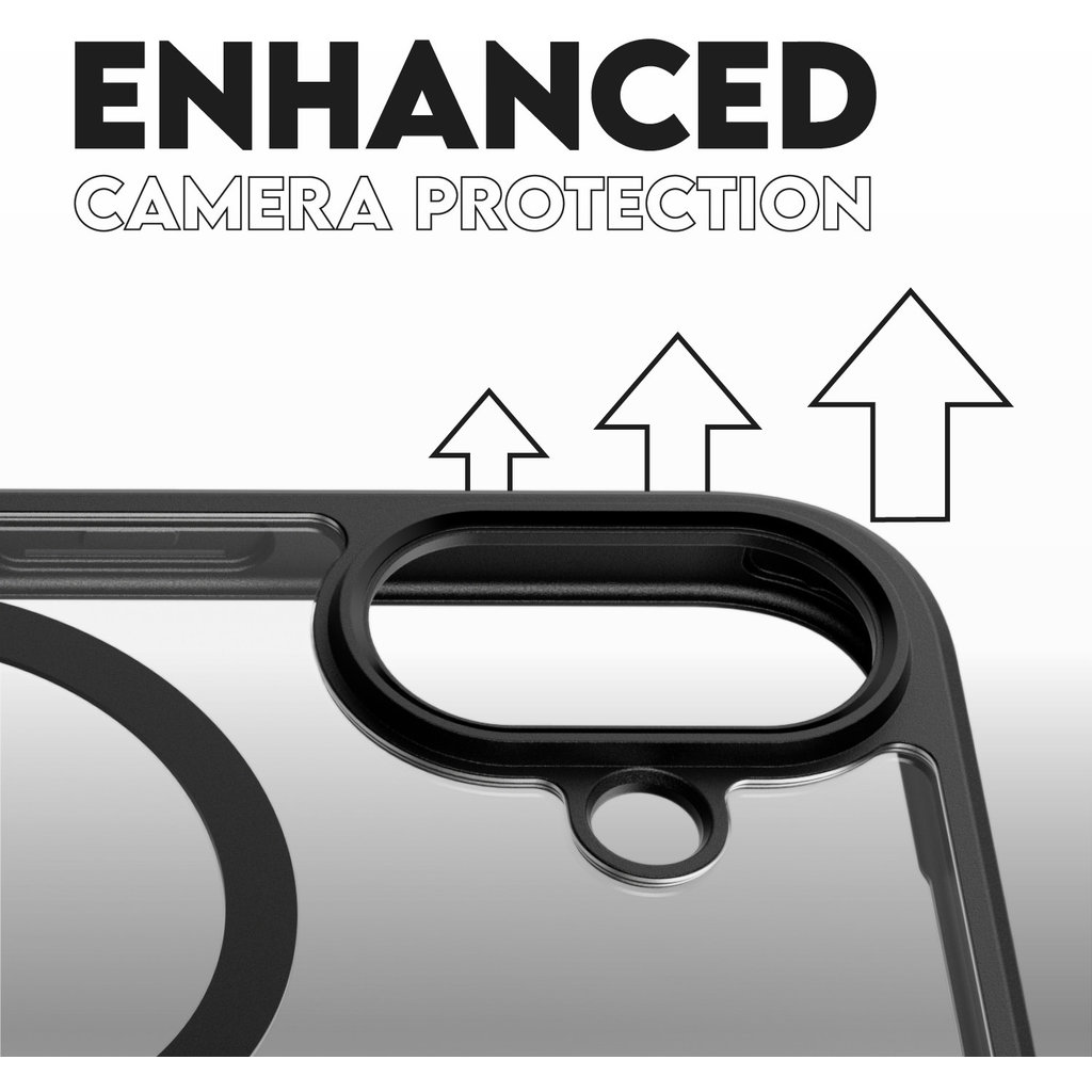 CARE by PanzerGlass Flagship Case Transparent Urban Combat w. Black Frame & MagSafe iPhone '24 6.1" - Afbeelding 10