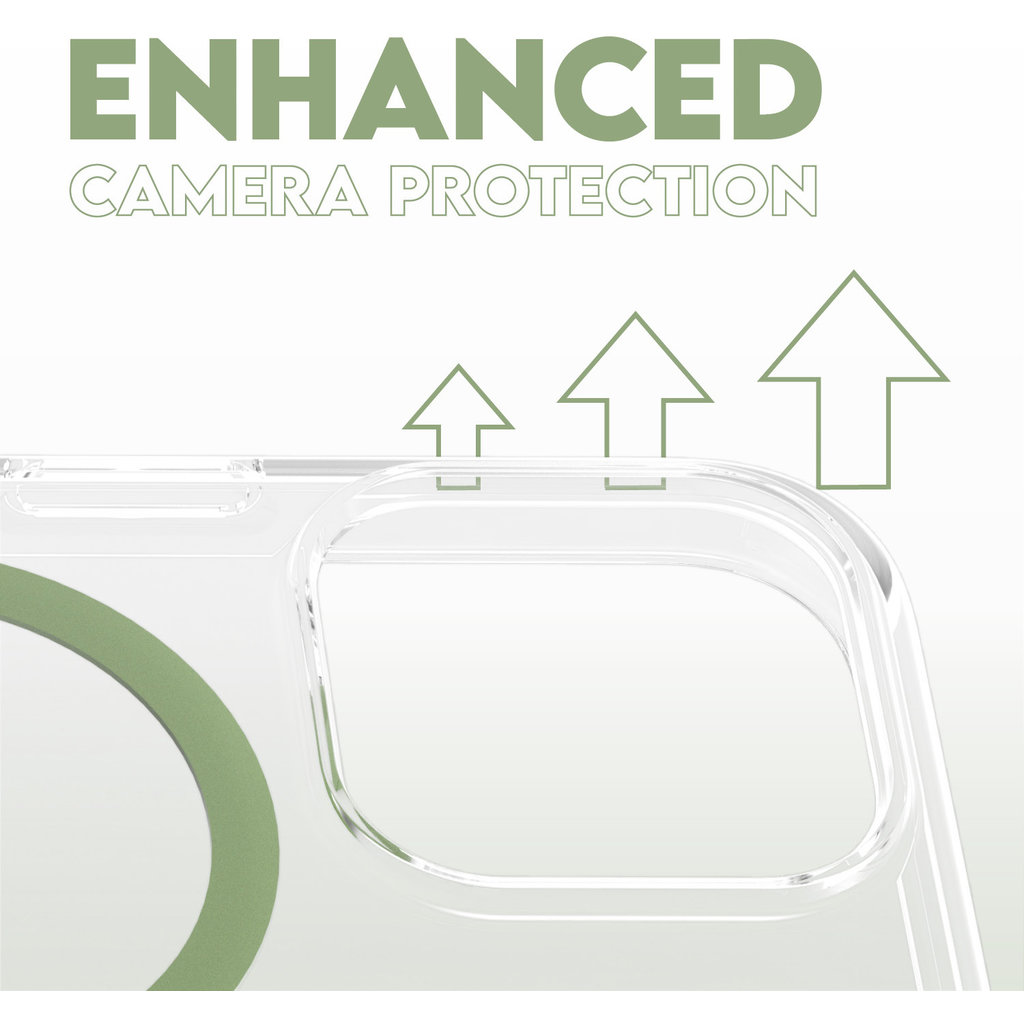 CARE by PanzerGlass Flagship Case Transparent Urban Combat w. Green MagSafe iPhone '24 6.3" Pro - Afbeelding 9