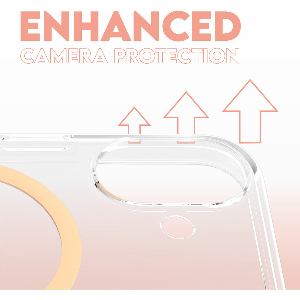 CARE by PanzerGlass Flagship Case Transparent Urban Combat w. Peachy MagSafe iPhone '24 6.1" - Afbeelding 9