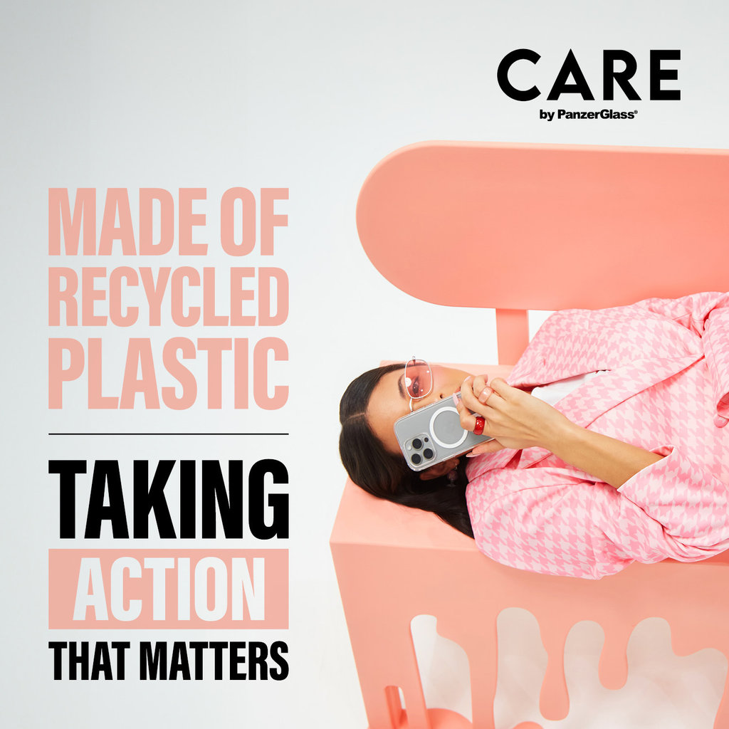 CARE by PanzerGlass Flagship Case Transparent Urban Combat w. Peachy MagSafe iPhone '24 6.9" Pro